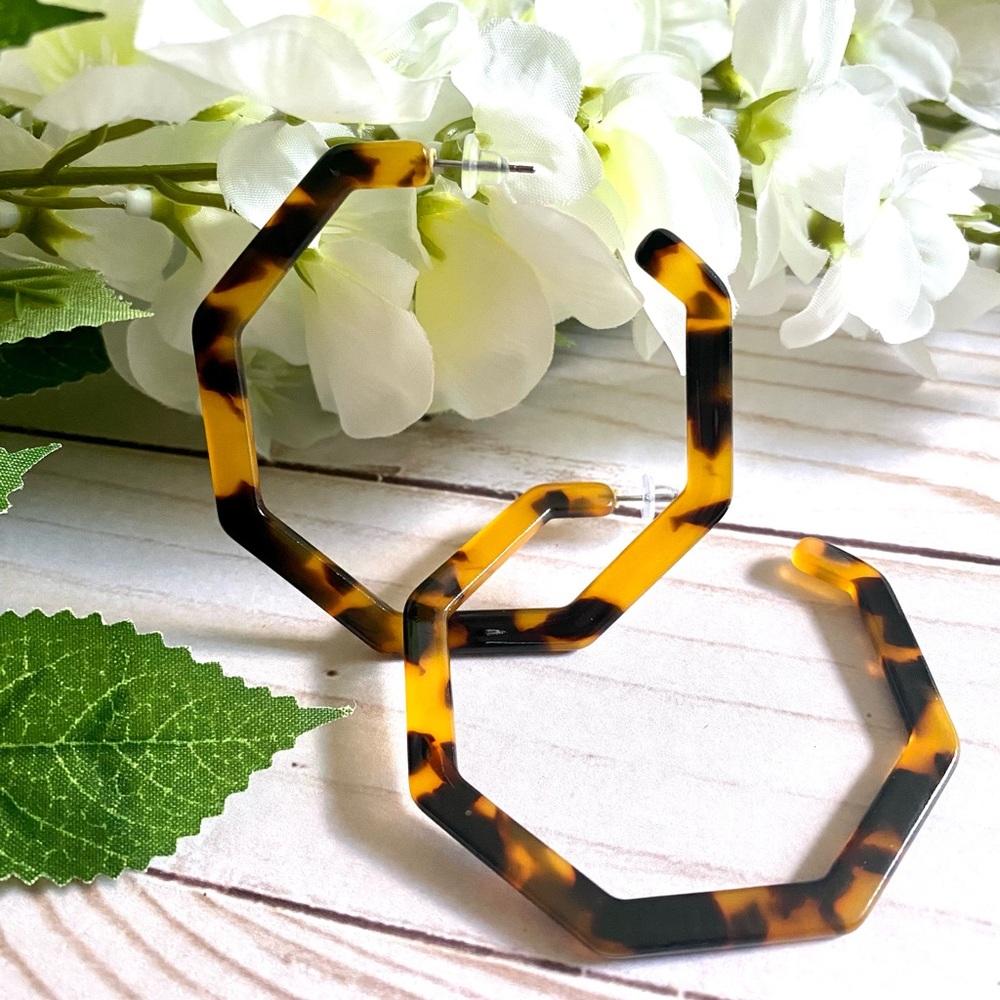 Acrylic Leopard Hoops